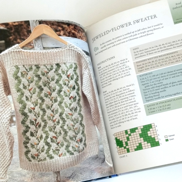 Knitting With Beads: 30 Beautiful Sweaters Scarves Hats & Gloves Hardback Book - Picture 8 of 16